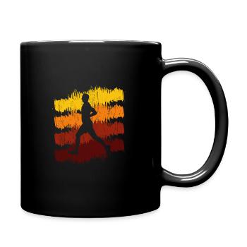 Joggen - Tasse einfarbig - Schwarz - Rechts