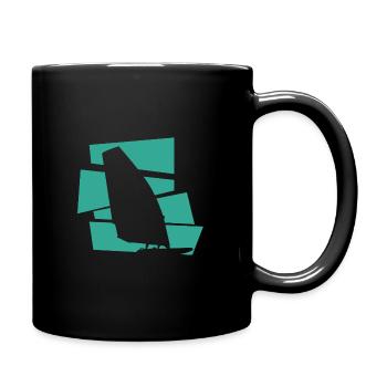 Windsurfen - Tasse einfarbig - Schwarz - Rechts