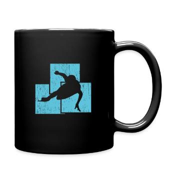Eisschnelllauf Produkt - Tasse einfarbig - Schwarz - Rechts