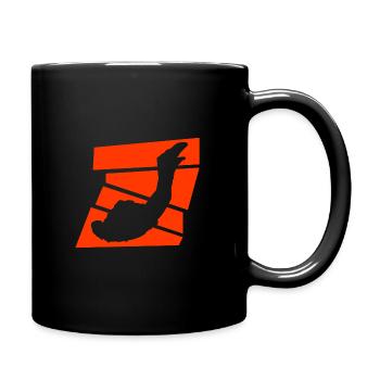 Fallschirmspringen - Tasse einfarbig - Schwarz - Rechts
