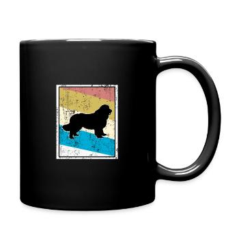 Chien Terre-Neuve - silhouette de chiens vintage rétro - Mug uni - noir - Droite