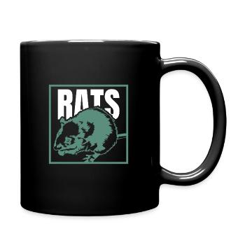 Ratte - Tasse einfarbig - Schwarz - Rechts