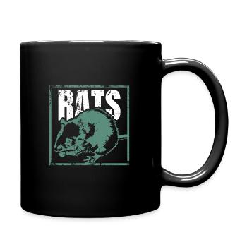 Ratte - Tasse einfarbig - Schwarz - Rechts