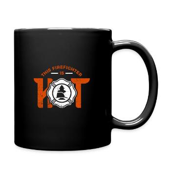 Feuerwehrmann Feuerwehrmann - Tasse einfarbig - Schwarz - Rechts