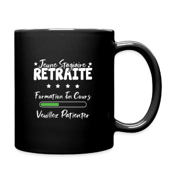 Jeune stagiaire retraite formation en cours - Mug uni - noir - Droite