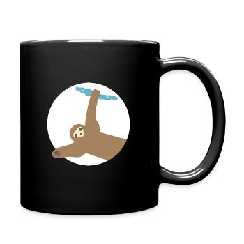 Drôle de conception de rocher avec un paresseux - Mug uni - noir - Droite
