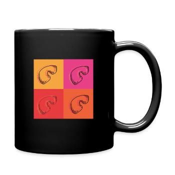 Retro boulder design, colorful in 80s style - Full Colour Mug - black - Right