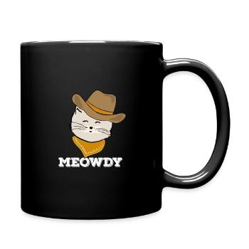 Jaune MEOWDY - Mug uni - noir - Droite