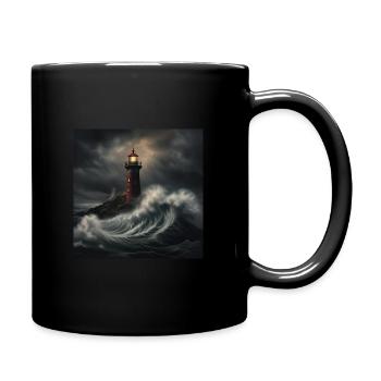 Gloomy Lighthouse - Full Colour Mug - black - Right