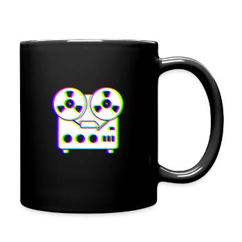 EDM Trikolor - Tonbandgerät - Glitch - Rave-Stil - Tasse einfarbig - Schwarz - Rechts
