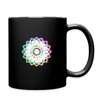 EDM Trikolor - Geometrical Mandala 2 - Glitch - Tasse einfarbig - Schwarz - Rechts