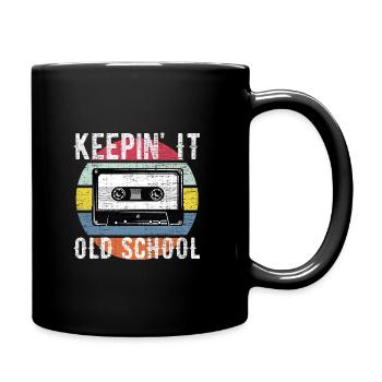 Old School 90 Musique Mixtape Cassette Rétro Cool - Mug uni - noir - Droite