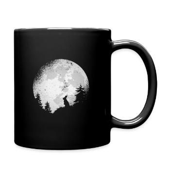Hase Hasen Kaninchen Häschen - Tasse einfarbig - Schwarz - Rechts