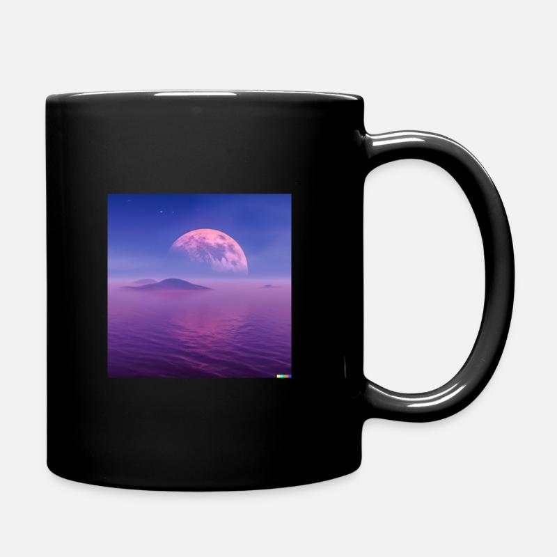 Rosa Mond - Tasse einfarbig - Schwarz