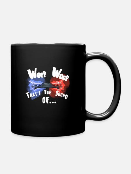 Woop Woop Thats The Sound of da Police - Full Colour Mug - black
