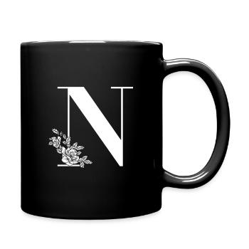 Letter N - Full Colour Mug - black - Right