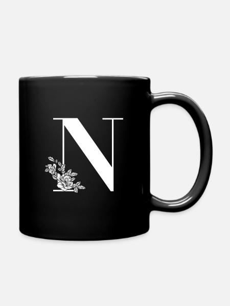 Lettre N - Mug uni - noir
