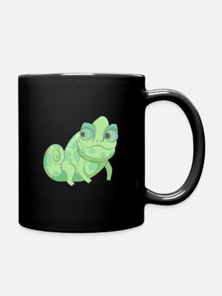 Chaméléon vert - Mug uni - noir