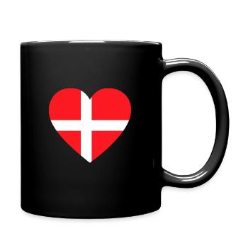 Coeur Danemark Scandinavie amour - Mug uni - noir - Droite