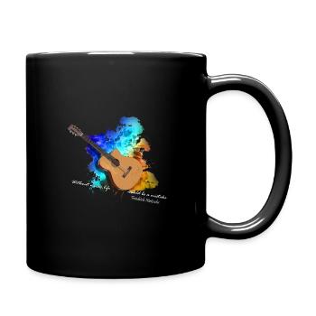 gitarre - Tasse einfarbig - Schwarz - Rechts