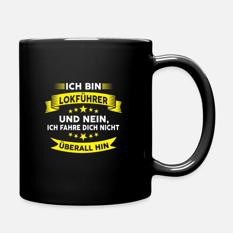 Lokführer Eisenbahn Eisenbahner Geschenk - Tasse einfarbig - Schwarz