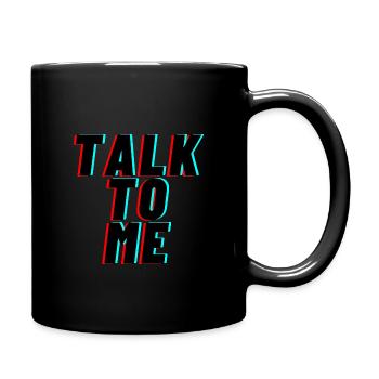 Talk to me - Tasse einfarbig - Schwarz - Rechts