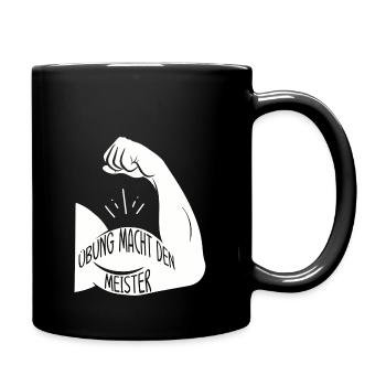 Übung macht den meister - citation allemand muscu - Mug uni - noir - Droite