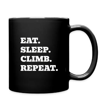 "EAT SLEEP CLIMB REPEAT" Shirt - Full Colour Mug - black - Right