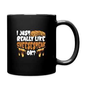 Philly Cheesesteak Sandwich - Tasse einfarbig - Schwarz - Rechts