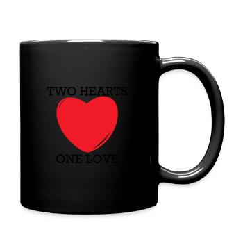 Two Hearts One Love - Mug uni - noir - Droite
