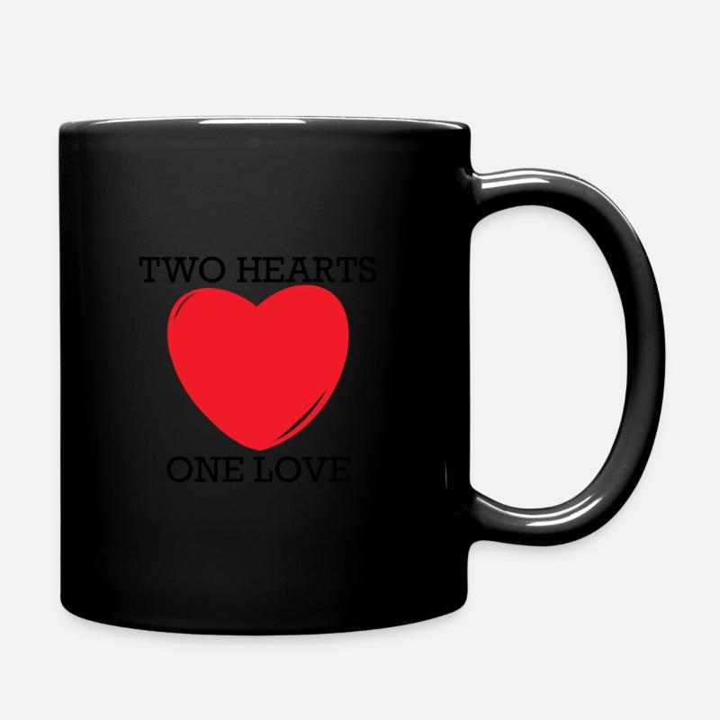 Two Hearts One Love - Mug uni - noir