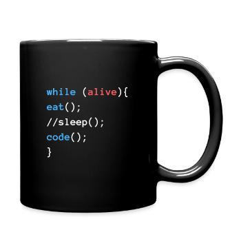 Eat Sleep Code | Programmierer Design - Tasse einfarbig - Schwarz - Rechts