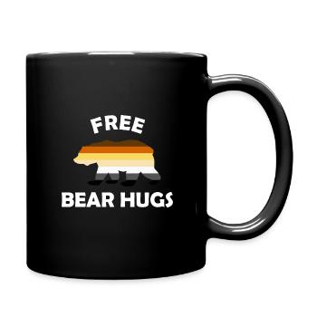 Free bear hugs schwul Homo Gay Pride LGBT - Full Colour Mug - black - Right