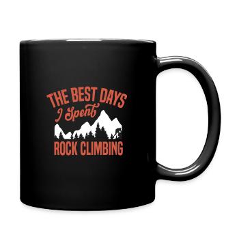 The best day days i spent rock climbing - Tasse einfarbig - Schwarz - Rechts