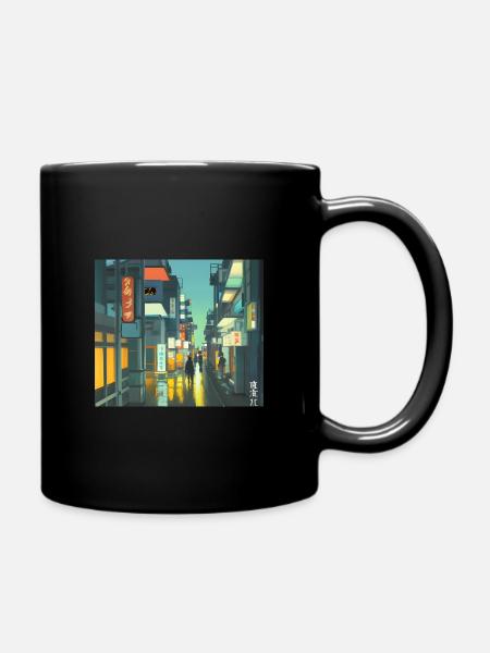 Paysage de Tokyo - Mug uni - noir