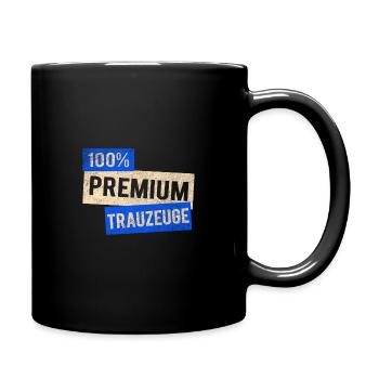 Trauzeuge - Tasse einfarbig - Schwarz - Rechts