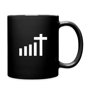 Verbinde dich Jesus Gott Kirche Pilger Wallfahrt - Tasse einfarbig - Schwarz - Rechts