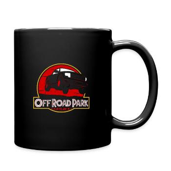 Offroad Park Geländewagen Allrad Geschenkidee - Tasse einfarbig - Schwarz - Rechts