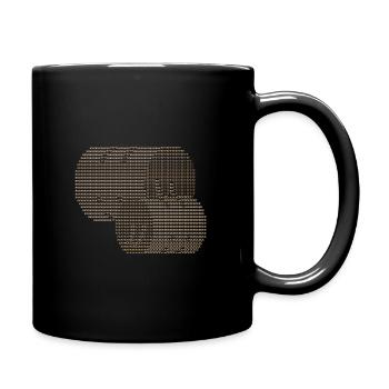 Une balle de foin à la ferme carerent ASCII - Mug uni - noir - Droite