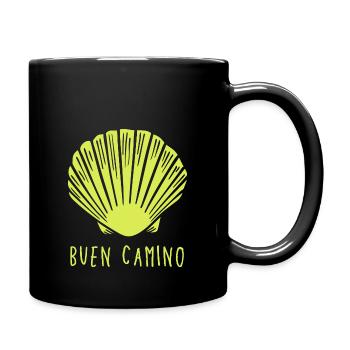 Camino de Santiago pilgrims - Tasse einfarbig - Schwarz - Rechts