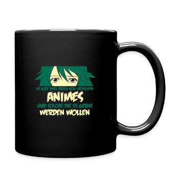 Es gibt zwei Arten von Menschen Anime - Tasse einfarbig - Schwarz - Rechts