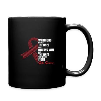 always fight stroke survivor - Tasse einfarbig - Schwarz - Rechts