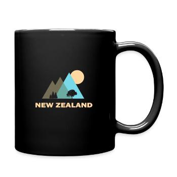 Neuseeland berge Geschenk - Tasse einfarbig - Schwarz - Rechts