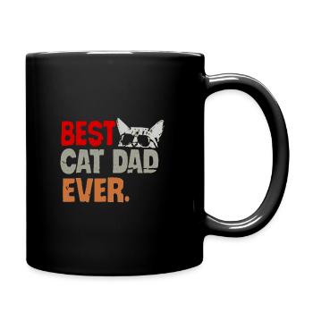 Best Cat Dad Ever Cat Cat Lover Gift - Full Colour Mug - black - Right