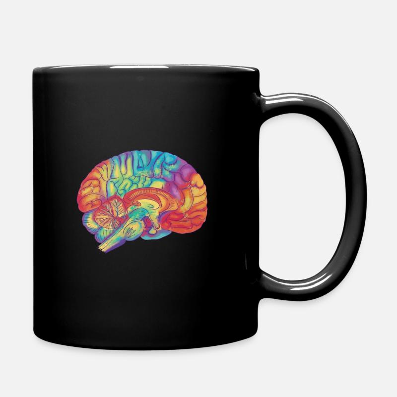 Gehirn - Tasse einfarbig - Schwarz