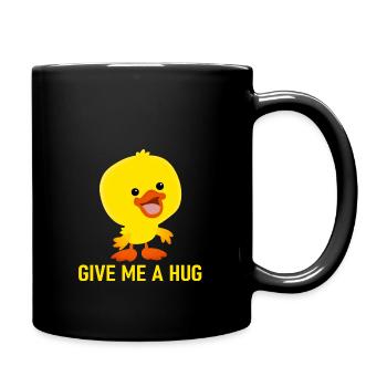 Give me a hug - duckling - Full Colour Mug - black - Right