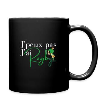 Je peux pas j'ai rugby - J'peux pas j'ai rugby - Mug uni - noir - Droite