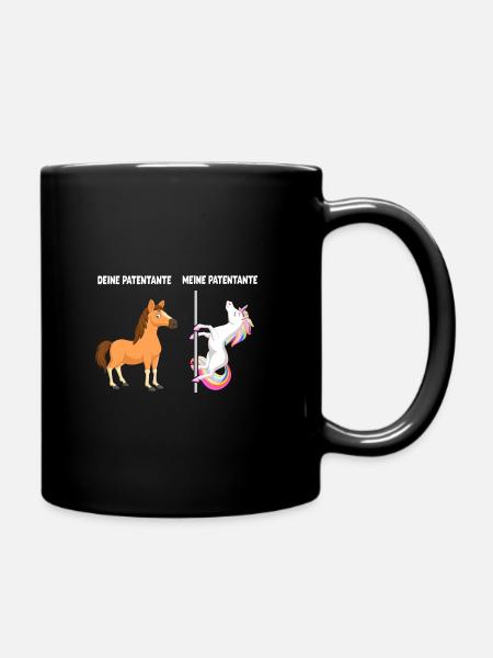Meine Patentante Tante Neffe Nichte Geschenk - Enfärgad mugg - svart