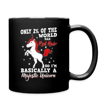 Cheveux roux - Je suis donc fondamentalement une licorne majestueuse - Mug uni - noir - Droite