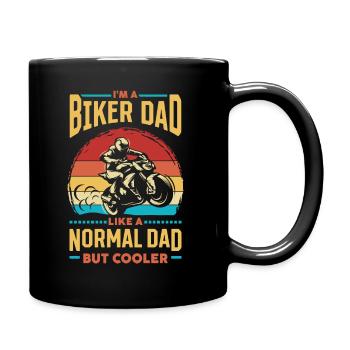 I'm Dad Biker Biker Like Dad Normal Cool - Full Colour Mug - black - Right